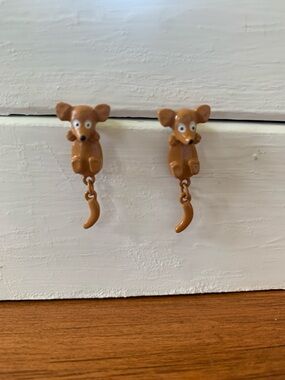 Claire’s Hanging Brown Dog Dachshund Dangle Earrings